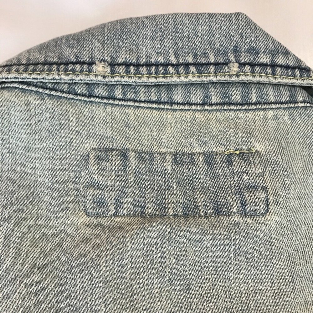D. Jeans Sleeveless Cropped Vest With Butterfly Back Embellishments Junior Large - Picture 9 of 11